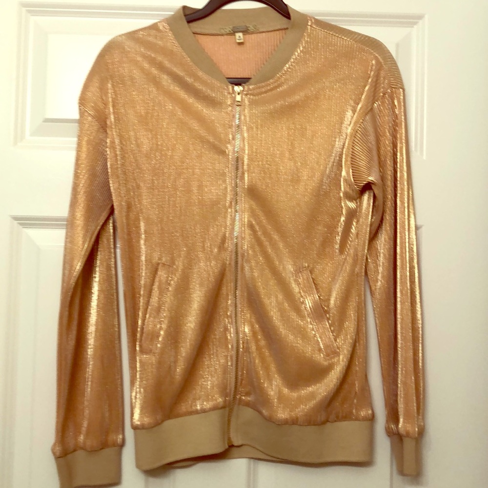 Shimmer zip up